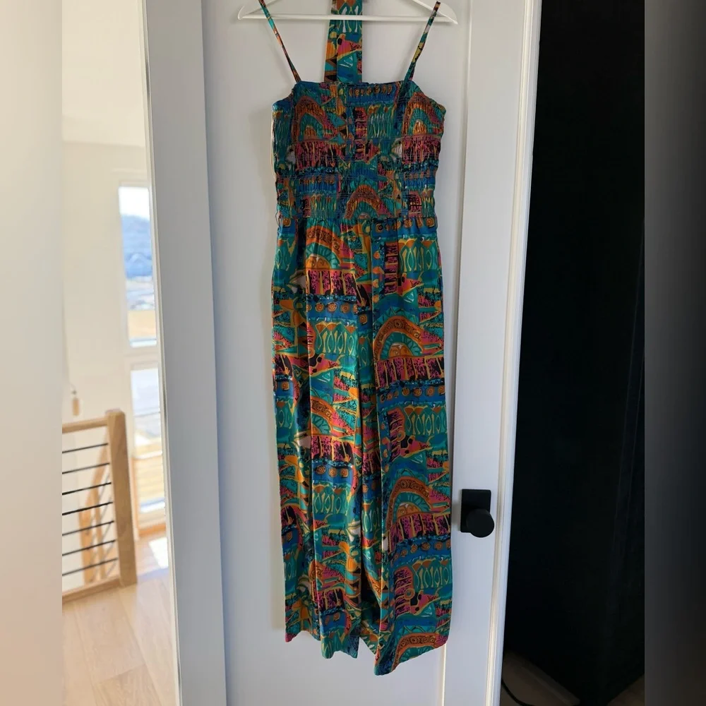 Cleobella Teal Multicolor Printed Jumpsuit - Picture 2 of 5